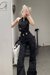 Windowsen wide -leg ski pants PS23P005 black